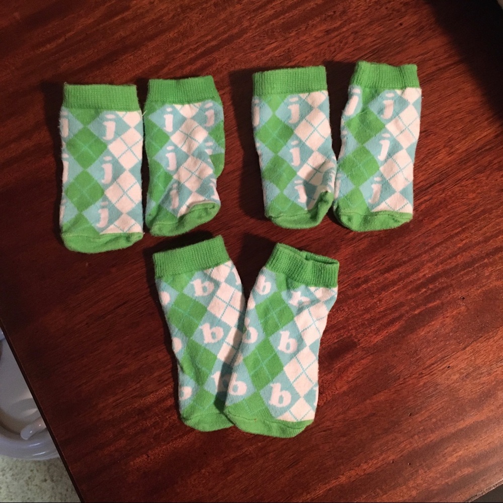 Mud Pie - Argyle “j” & “b” Infant Socks